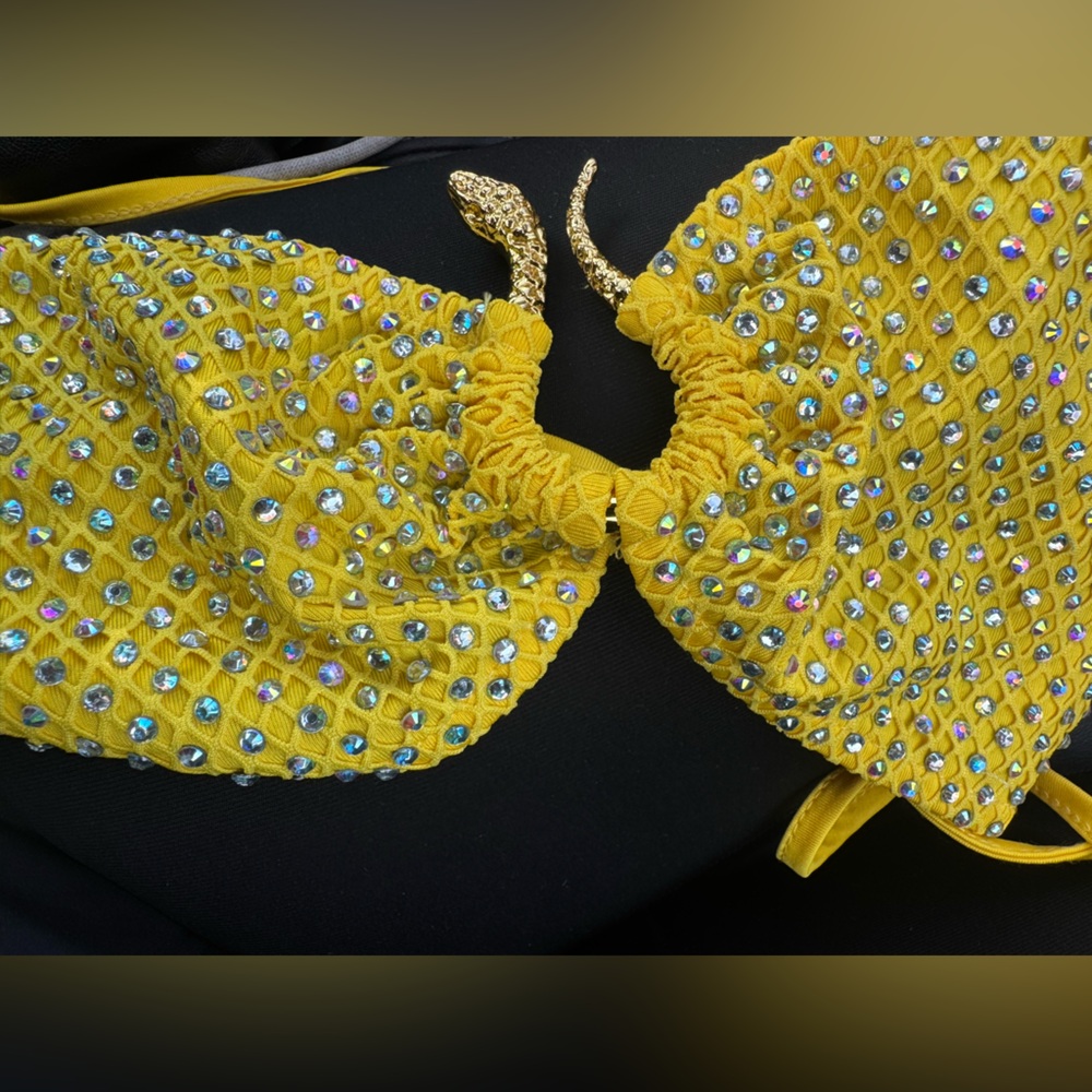 2 for $30 Banjul Yellow Rhinestone Bikini set